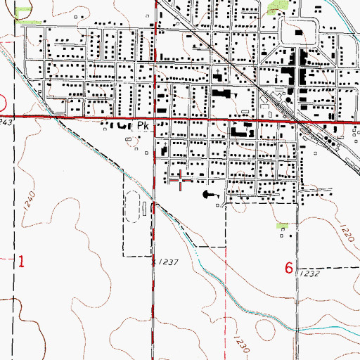 Topographic Map of Sisters of Saint Francis Convent, IA