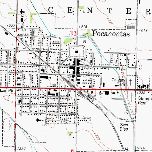 Topographic Map of Vonnahme Chiropractic Clinic, IA