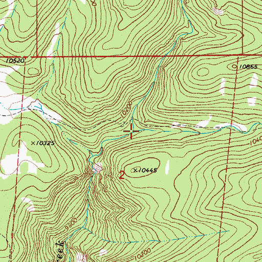 Topographic Map of Cisneros Creek, CO