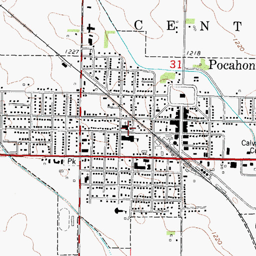 Topographic Map of Presbyterian Church, IA