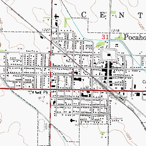 Topographic Map of United Methodist Church, IA