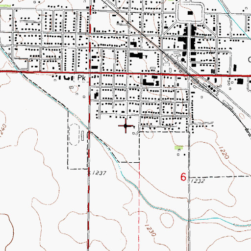 Topographic Map of Pocahontas Catholic School, IA