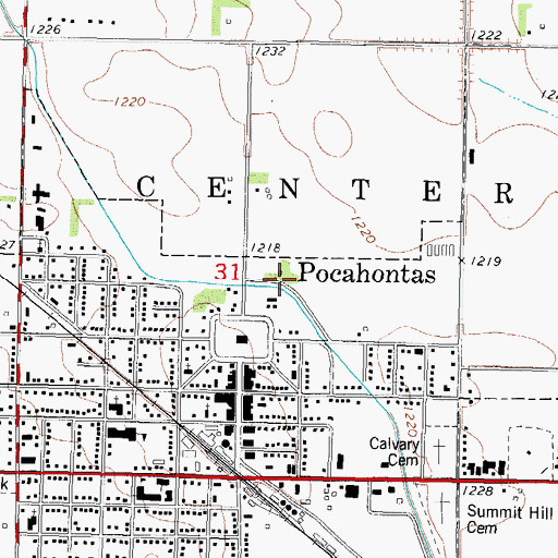 Topographic Map of Elbert Park, IA