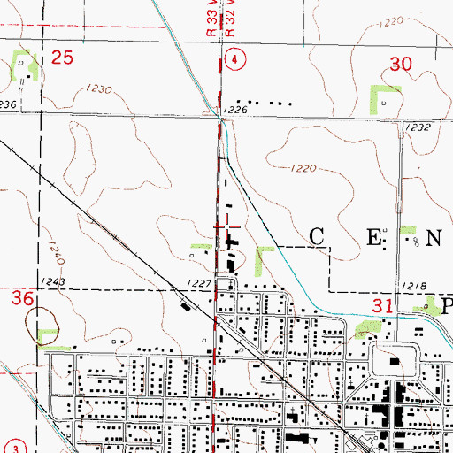 Topographic Map of Rosenberger Park, IA