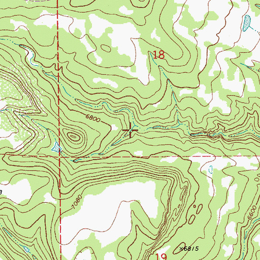 Topographic Map of Gleason Canyon, CO