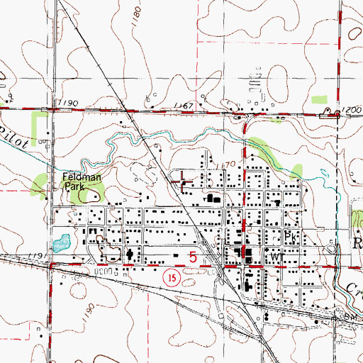 Topographic Map of Saint Margarets Church, IA