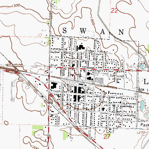 Topographic Map of Laurens Public Library, IA