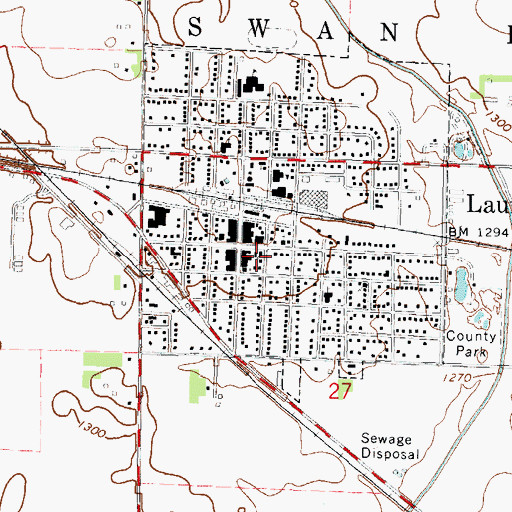 Topographic Map of United Methodist Church, IA