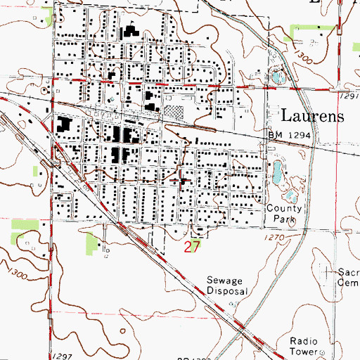 Topographic Map of Bethany Lutheran Church, IA