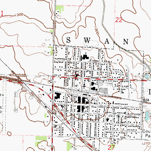 Topographic Map of Sacred Heart Catholic Church, IA