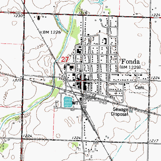 Topographic Map of Presbyterian Church, IA