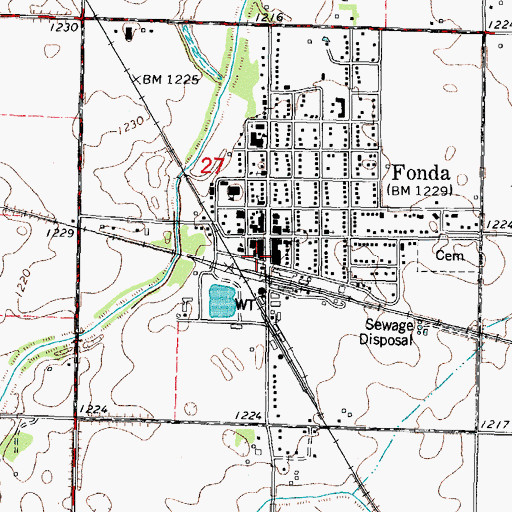 Topographic Map of Fonda Medical Clinic, IA