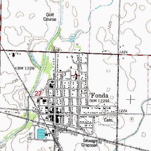Topographic Map of Fonda Nursing and Rehabilitation Center, IA