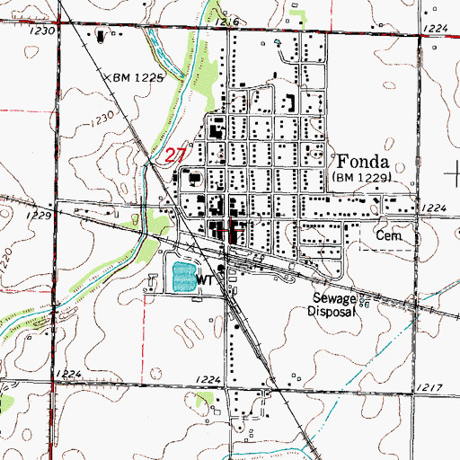 Topographic Map of Fonda Opera House Museum, IA