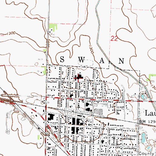 Topographic Map of Laurens - Marathon High School, IA