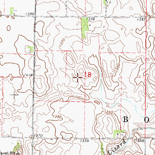 Topographic Map of Rush Lake Post Office (historical), IA