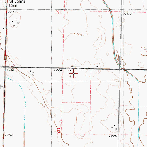 Topographic Map of Paoli Post Office (historical), IA