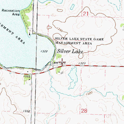 Topographic Map of Lake View Post Office (historical), IA