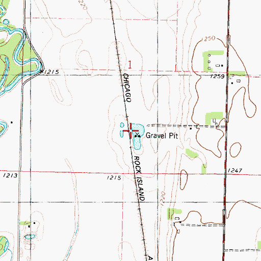 Topographic Map of Ellenton (historical), IA