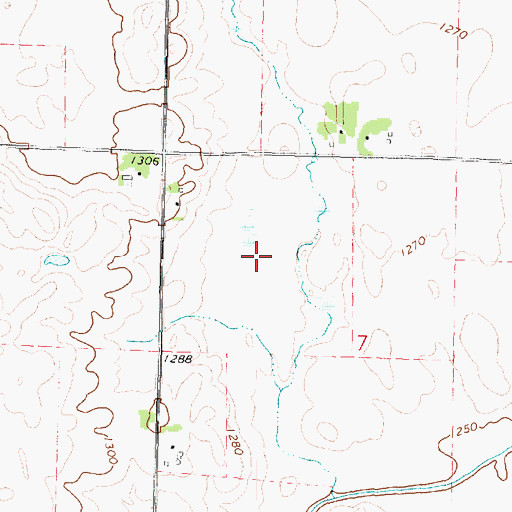 Topographic Map of Teleford Prairie Area, IA
