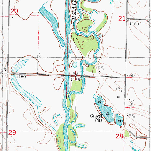 Topographic Map of River Runner Access, IA