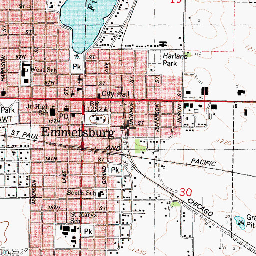 Topographic Map of A G Partners Elevator, IA