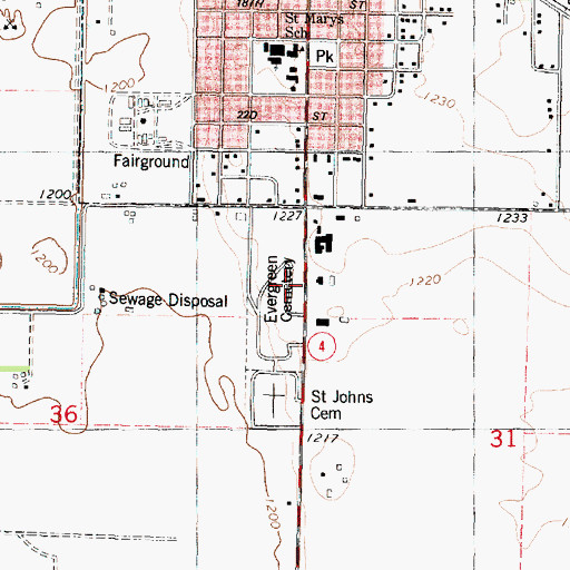 Topographic Map of Grand Army of Republic Monument Historical Marker, IA
