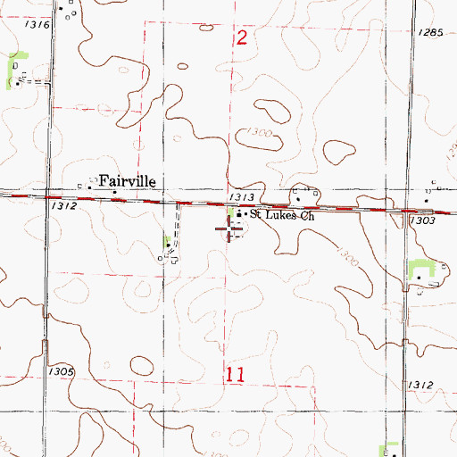 Topographic Map of Saint Lukes Cemetery, IA