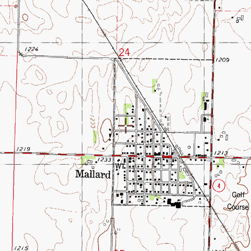 Topographic Map of West Bend Elevator Company Elevator, IA
