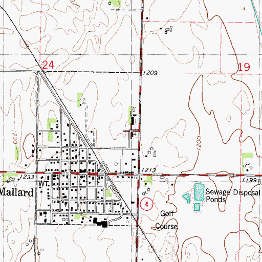 Topographic Map of Trinity Lutheran Church, IA