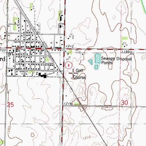 Topographic Map of Mallard Golf Course, IA