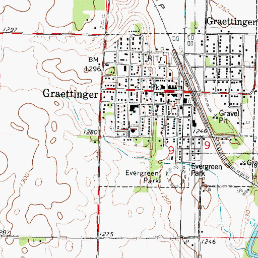 Topographic Map of Bethel Lutheran Church, IA