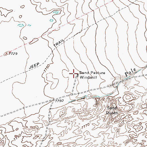 Topographic Map of Sand Pasture Windmill, CO