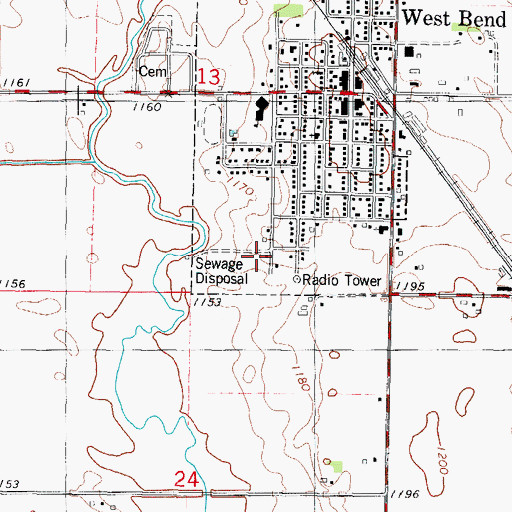 Topographic Map of Apostolic Christian Fellowship, IA
