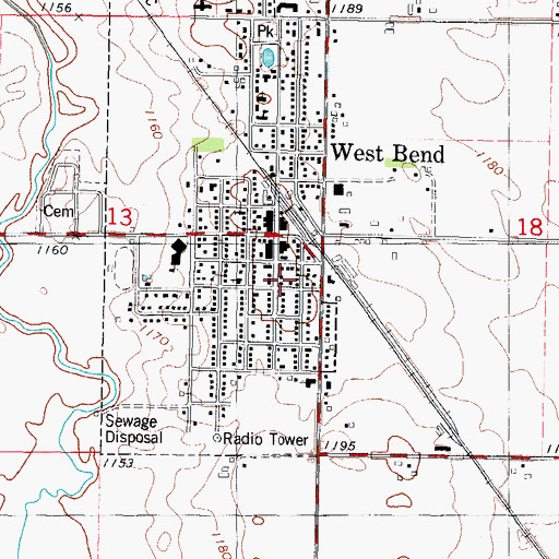 Topographic Map of Central Iowa Eyecare Center, IA