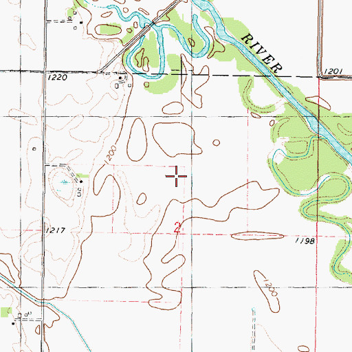 Topographic Map of Watson Heritage Area, IA