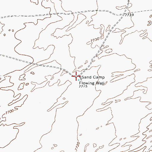 Topographic Map of Sand Camp, CO