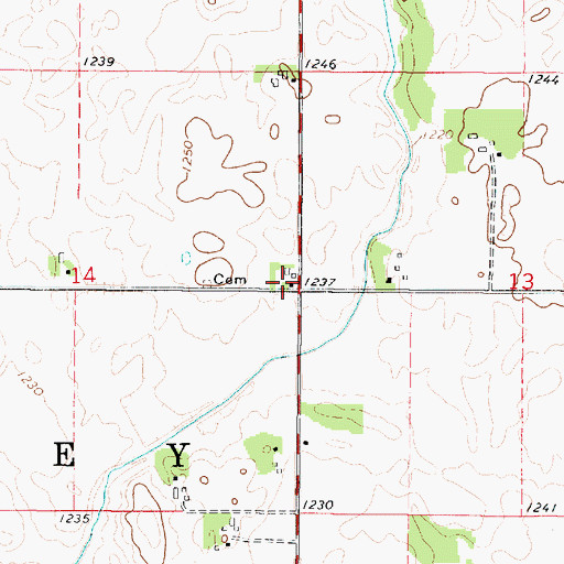 Topographic Map of Mount Valley Post Office (historical), IA