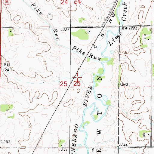 Topographic Map of C A Block Wildlife Area, IA