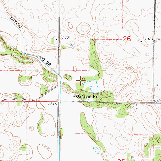 Topographic Map of Larson - Tweed Wildlife Area, IA