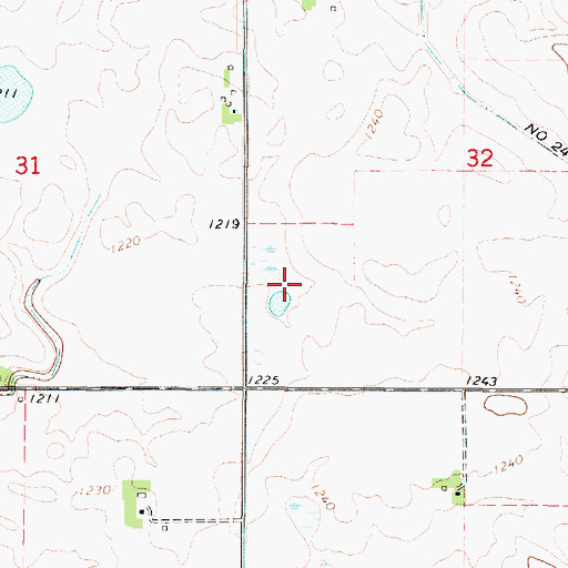 Topographic Map of Luke Rossiter Wildlife Area, IA