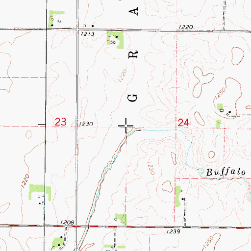 Topographic Map of Hollandale Post Office (historical), IA