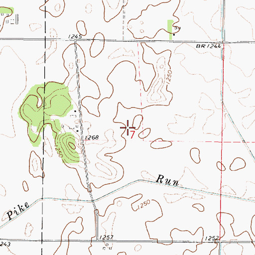 Topographic Map of Deering Post Office (historical), IA