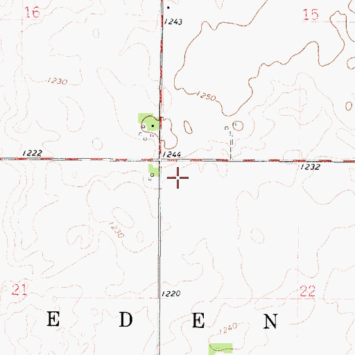 Topographic Map of Amund Post Office (historical), IA