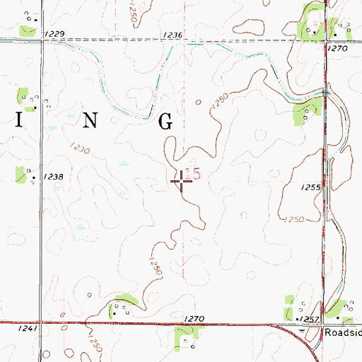 Topographic Map of King Township Cemetery (historical), IA