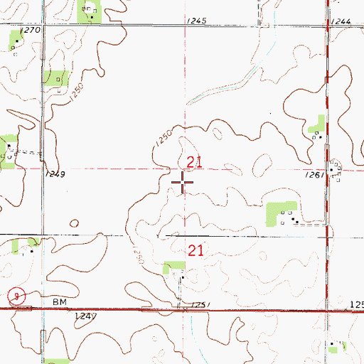 Topographic Map of Holmes Chapel Cemetery, IA