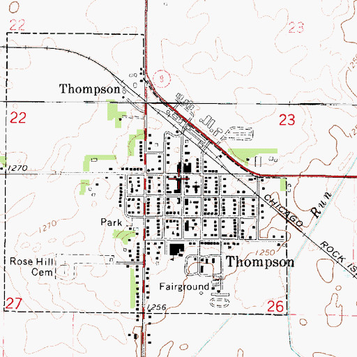 Topographic Map of North Iowa Alternative High School, IA