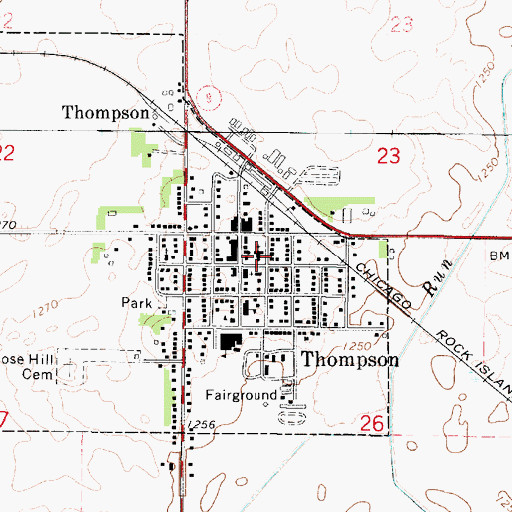 Topographic Map of Bethany Lutheran Church, IA