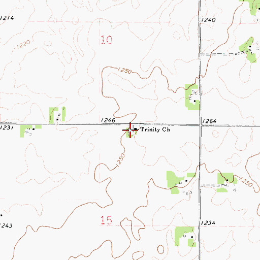 Topographic Map of Eden Township Cemetery, IA