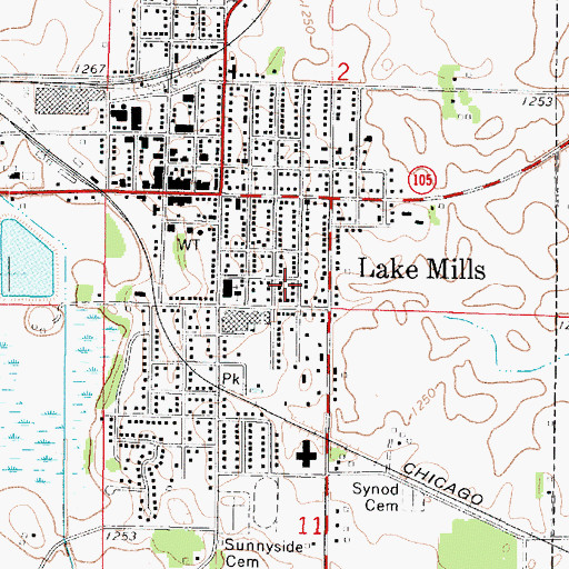 Topographic Map of Related Health Care Center, IA